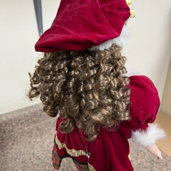 Victoria's Garden Porcelain Christmas Doll - Picture 7 of 11